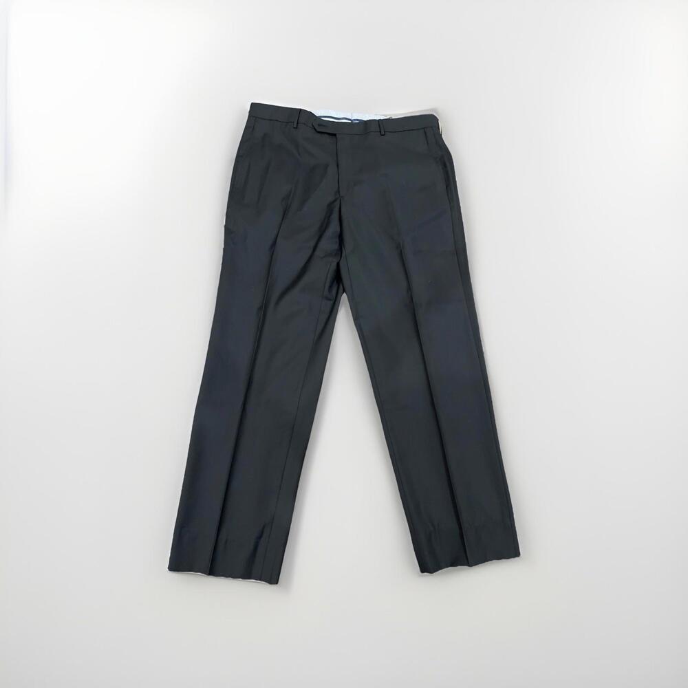 MINT GUABELLO SUPER 150 MENS DRESS PANTS BLACK 38x28 MADE IN ITALY LNWOT